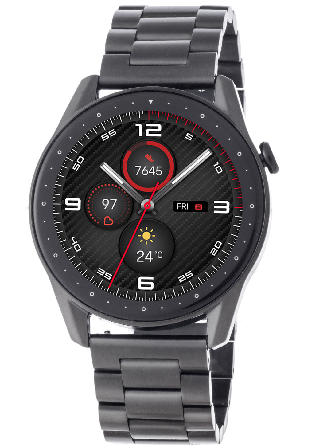 Black stainless steel smartwatch new arrivals