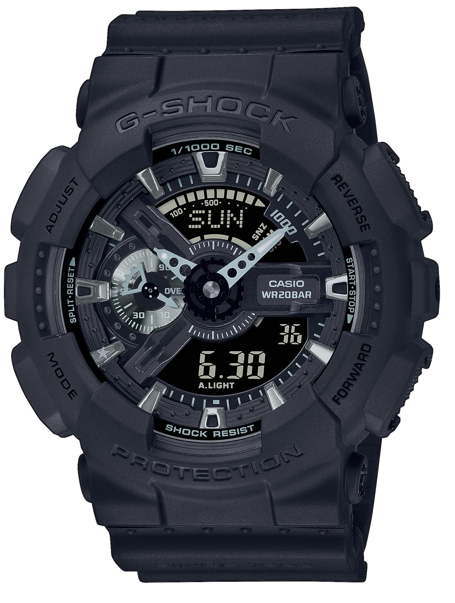 CASIO G Shock 40th Anniversary REMASTER BLACK Black Rubber Strap GA 114RE 1AER