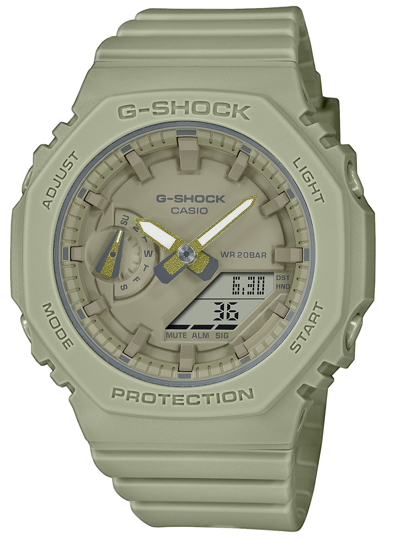 CASIO G Shock Green Rubber Strap GMA S2100BA 3AER